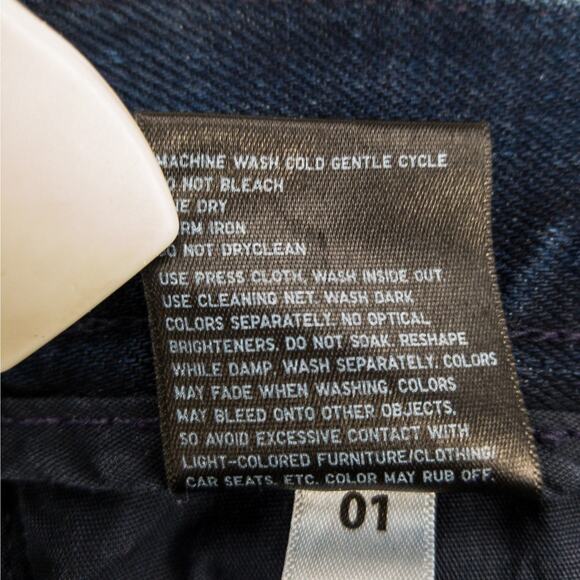 Helmut Lang Collab Men’s Jeans 30x32 Straight Fit Dark Indigo Minimalist Denim - Picture 8 of 13